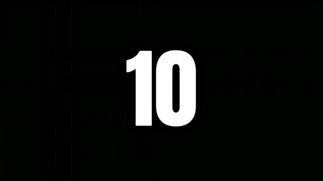 Numbers 1 to 10 Counting Sequence Minimal Clean Background 4K