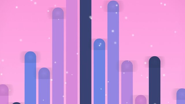 Pastel Colored Bar Graph Animation Loop.