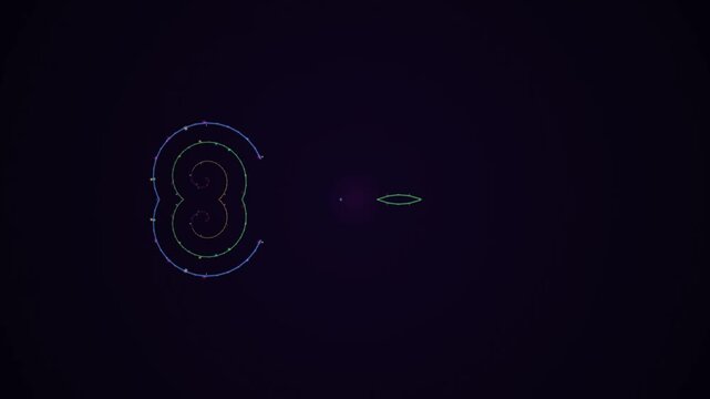Digital Lock Icon Moving Across Screen.