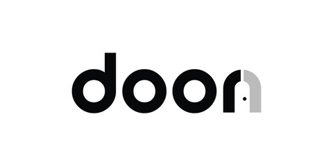 Minimal Door Wordmark Logo Template for Interior and Home Business