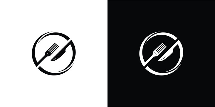 Minimalist Restaurant Logo Mark for Culinary and Food Service Branding