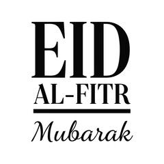 Eid al-Fitr Mubarak typography vector clipart for Islamic holiday greeting cards and invitations