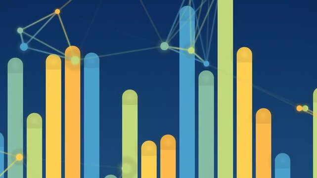 Colorful Bar Graph Analysis with Lines.