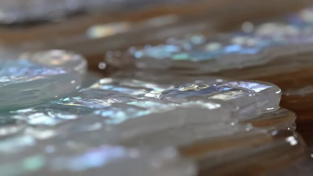 Abstract Earthy Textures Wide shot revealing a vast, dreamlike landscape of soft, flowing geological surfaces with a focus on their unique visual properties.