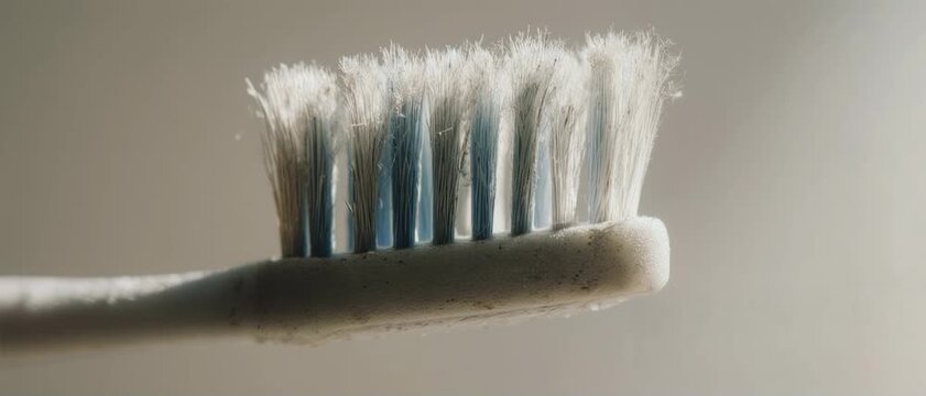摩耗した歯ブラシの毛先に重なる自己否定と自尊心の低下を描いた心理比喩表現