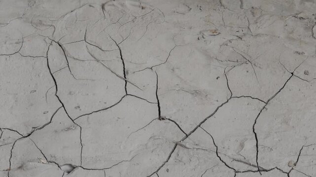 Cracked concrete floor
