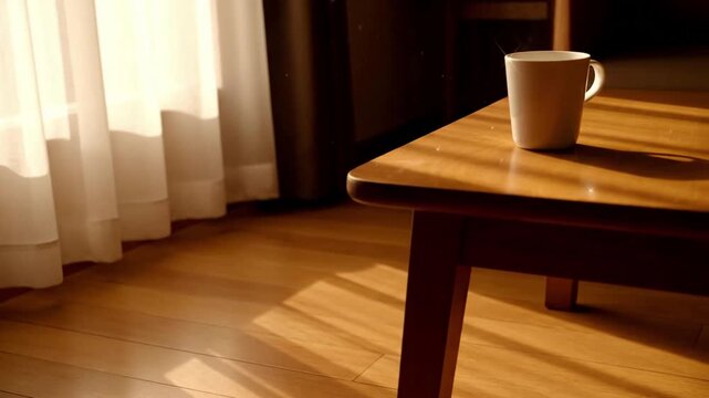 Abstract interplay of light and texture Soft, diffused light illuminating dust motes in the air