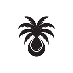 palm oil logo icon, vector illustration design