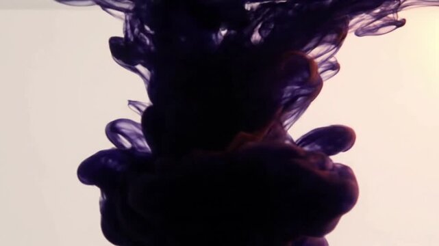 Rising Light Ink Patterns Serene Visuals