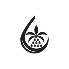 palm oil logo icon, vector illustration design