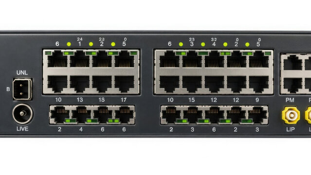 A network switch with multiple ethernet ports