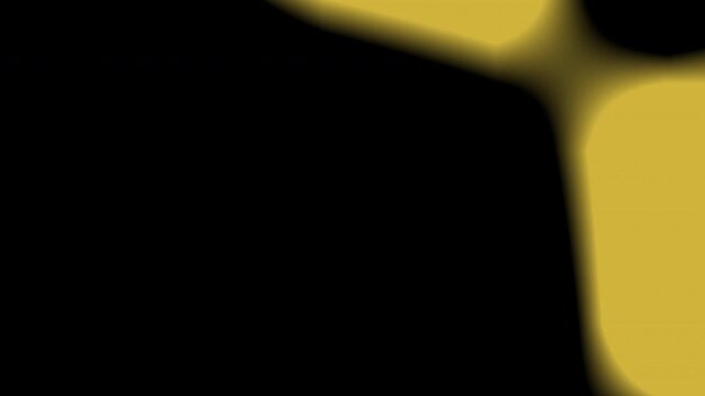 Dynamic animation of glowing golden yellow abstract shapes moving and fading on a black background. Ideal for modern intros, transitions, or graphic overlays.