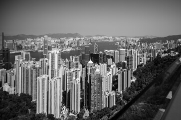 Naklejka premium Hong Kong skyline