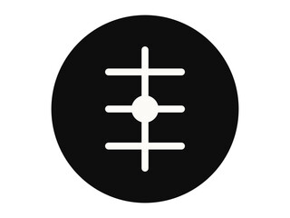 Obraz premium Digital equalizer settings icon for audio control.