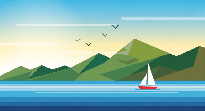 sailboat on the sea