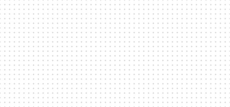 Minimalist plus pattern grid paper with a transparent background. Clean geometric medical graph texture design. Professional technical drafting paper illustration