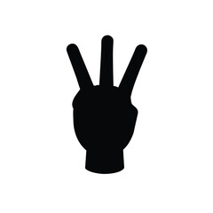 Obraz premium Victory Sign Vector Icon - Isolated on White Background