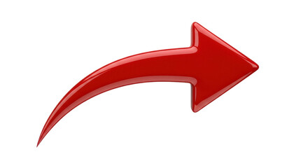 Red arrow pointing right isolated PNG on transparent background, direction sign for navigation and graphic design © Aliona