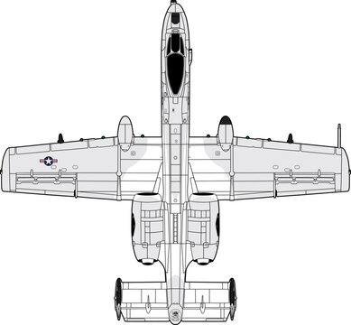 a10_attack_jet_top_view_vector.eps