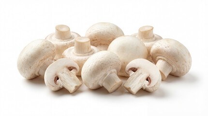 Fresh White Button Mushrooms.