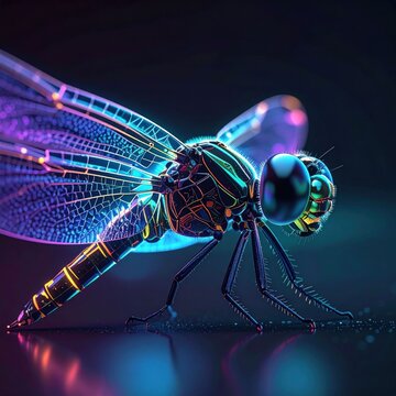 Neon dragonfly