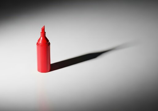 Visual representation of abstract placement, showing a dominant marker securing the foremost location on a clean surface, arrangement, standing, focus