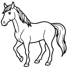 Obraz premium black horse vector illustration