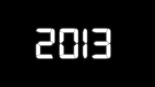Count Up New Year Animation from 1990 to 2045. 2000 to 2045 year simple countdown animation. Background Number Progress.