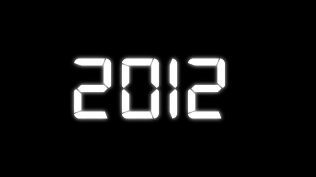 Count Up New Year Animation from 1990 to 2043. 2000 to 2043 year simple countdown animation. Background Number Progress.