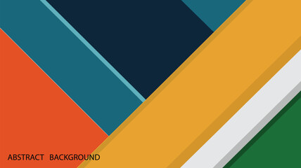 Abstract minimalist background with overlapping diagonal geometric layers and sharp lines in retro color palette