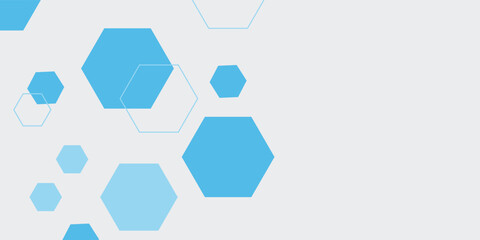 Abstract blue hexagon banner background. Eps10 vector