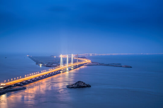 Yangshan Port Bridge at Twilight, Shanghai