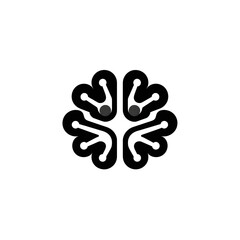 Obraz premium Connected Mind: An abstract representation of the human brain, depicted with a network of interconnected pathways, symbolizing intelligence and cognitive function.