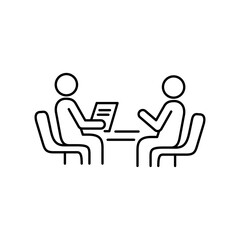 面談をイメージした人型アイコン