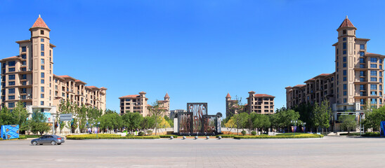 Resort Complex with Turret Buildings and Public Plaza © TaVan