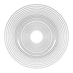 Fototapeta premium Minimal Concentric Circle Line Pattern in Black and White