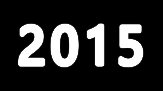 2000 to 2029 year simple countdown animation. Simple Count up new year from 2000 to 2029 animation black background.