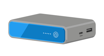 An illustration of a portable power bank charging device.