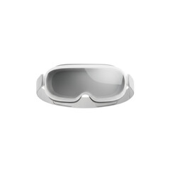 Modern White Virtual Reality Goggles with Reflective Lens