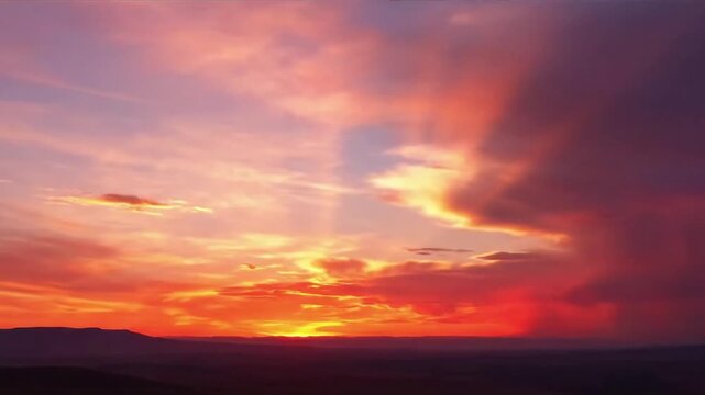 Golden Hour Sky Warm colors, ethereal glow