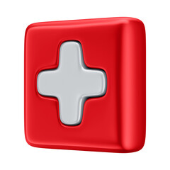 Obraz premium 3D Element - Pharmacy Medical Add Logo Symbol with Transparent Background