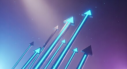 Abstract illustration of upward arrows representing growth and progress