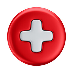 Fototapeta premium 3D Element - Pharmacy Medical Add Logo Symbol with Transparent Background