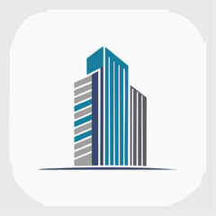 Fototapeta premium Modern Skyscraper Building Design With Blue and Gray Colors