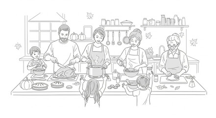 Obraz premium Group of People Dining Together.