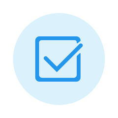 Vector of Icon Completed Task Checkmark For User Interface_Circle Flat Icon
