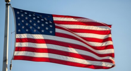 Obraz premium Memorial day in the usa honoring fallen heroes under american flag