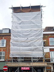 Europe, UK, England, London, scaffolding renovation daylight