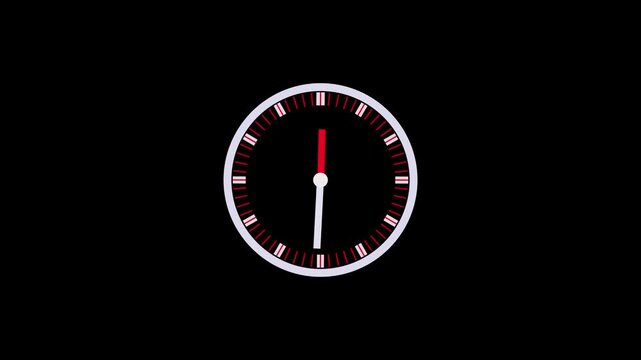 Time is running out Word or Text on Clock Moving Fast for Time Concept on Black Background.with video animation.
