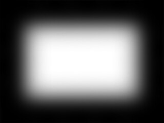 Soft White Luminous Rectangle Border with Feathered Edges on Transparent Background © JS Graphix